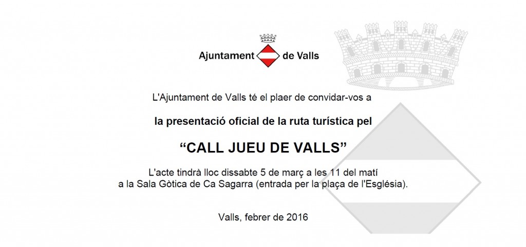 Targeto ruta pel call de Valls